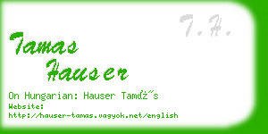 tamas hauser business card